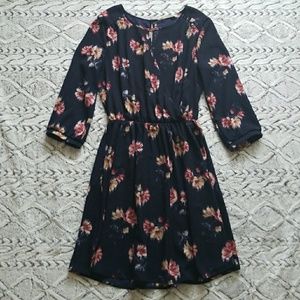 Navy Floral Dress
